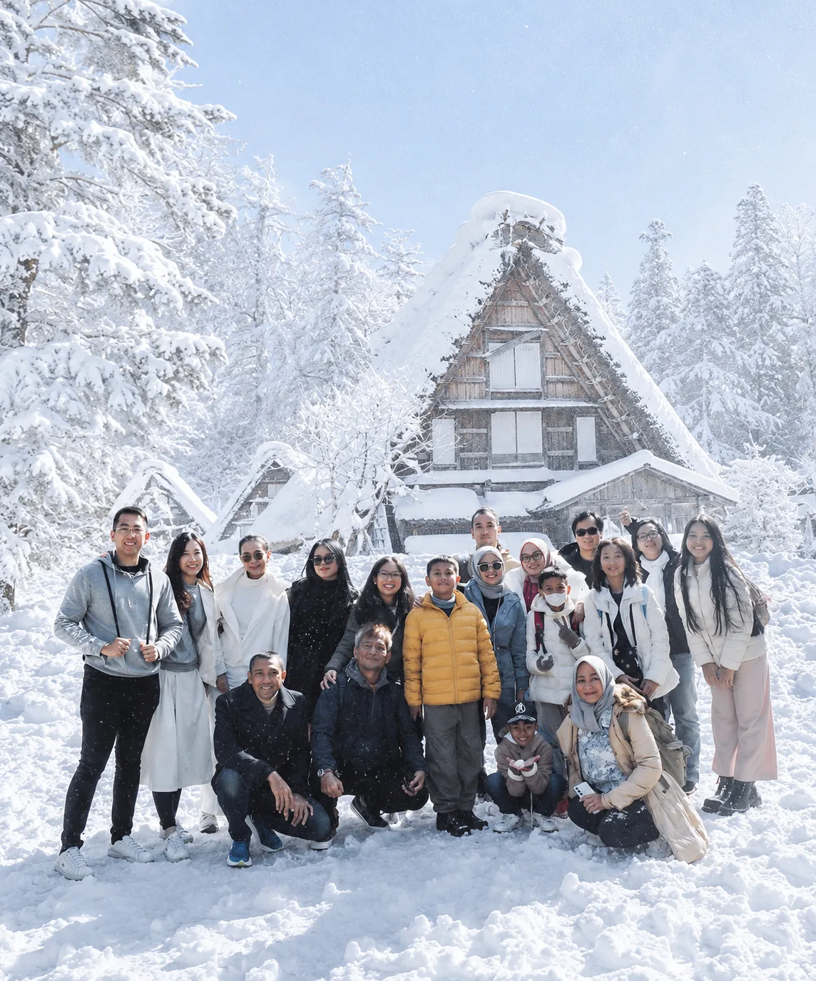 Pemandangan kuil Jepang